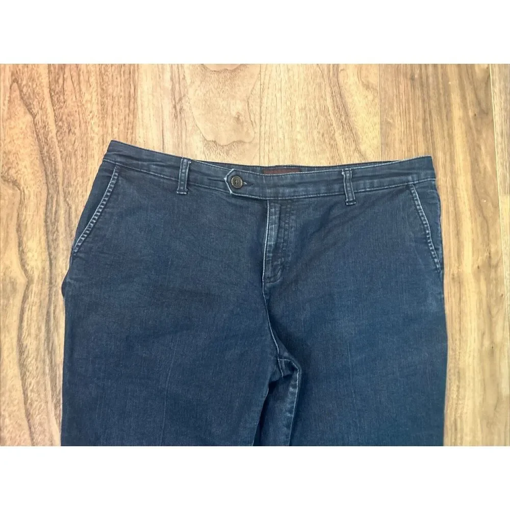 Dana Buchman Signature Womens‎ Size 14 Dress Blue Jeans Mid Rise Dark Wash